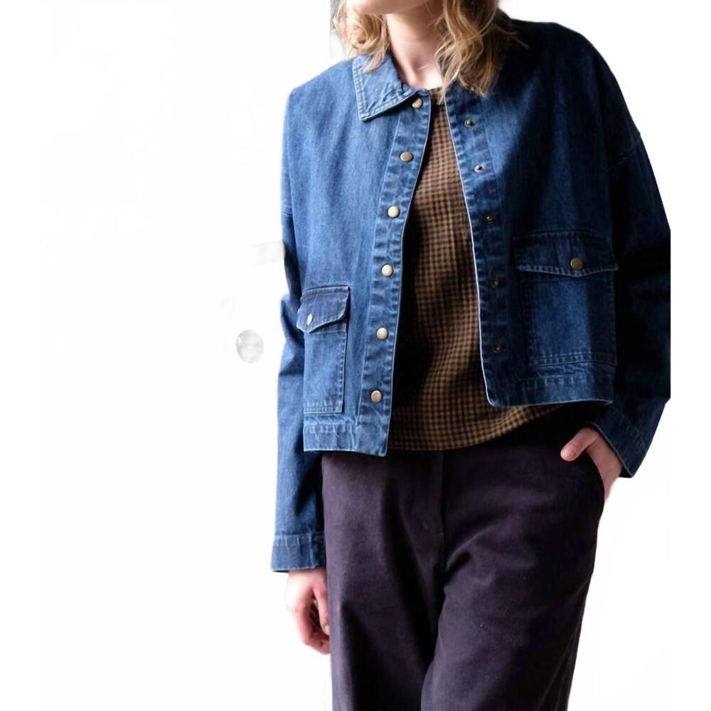 NEW BIBICO maya relaxed jacket in heavy denim
